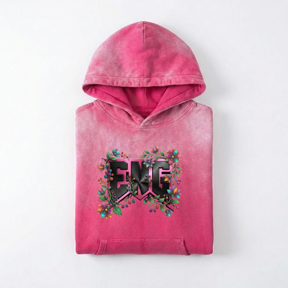ENG Floral Washed Hoodie