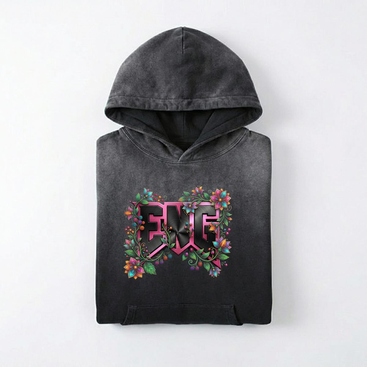 ENG Floral Washed Hoodie