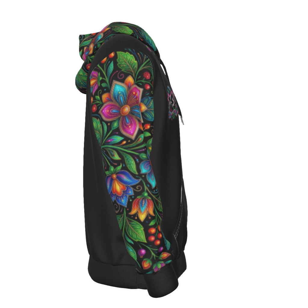 ENG floral Print Hoodie