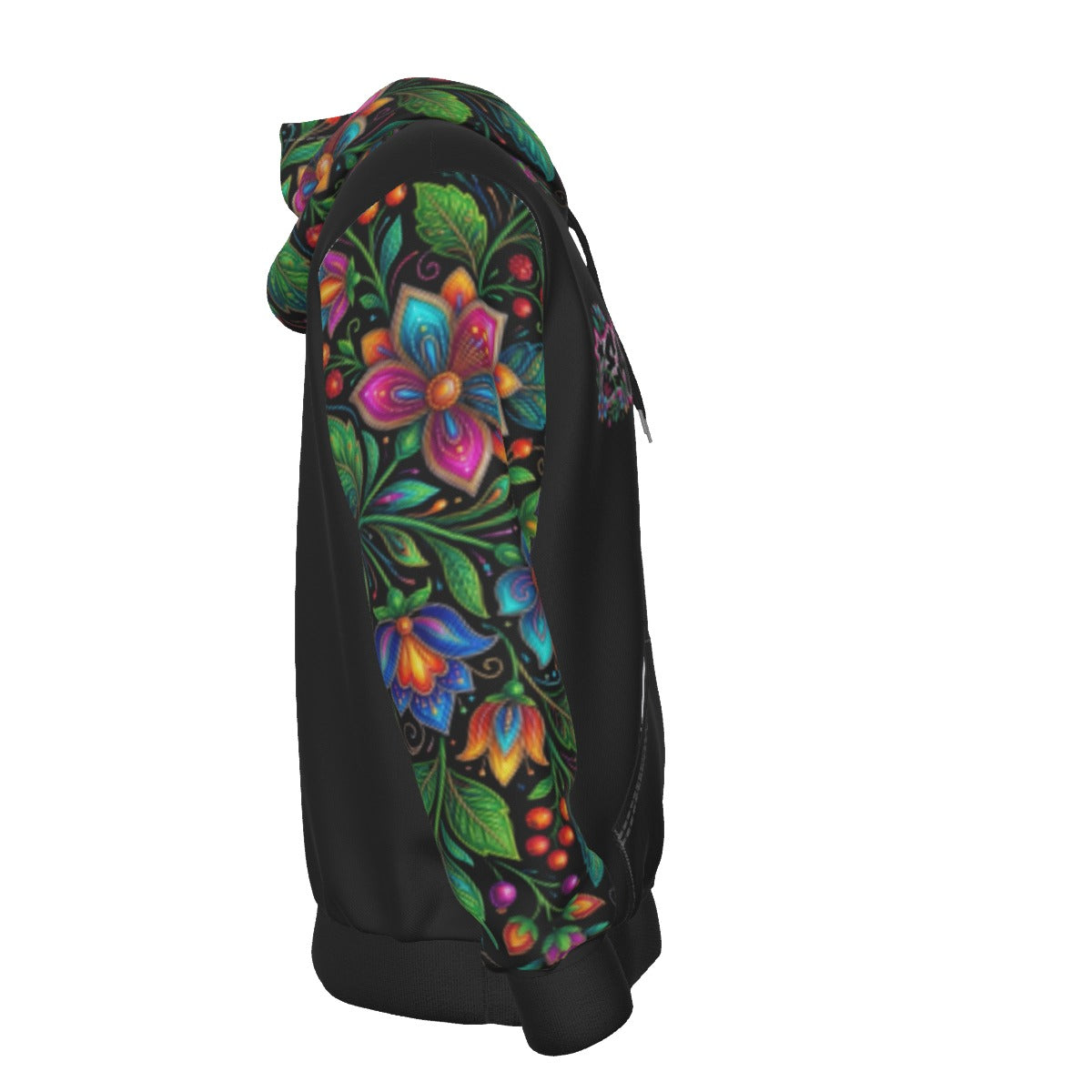 ENG floral Print Hoodie