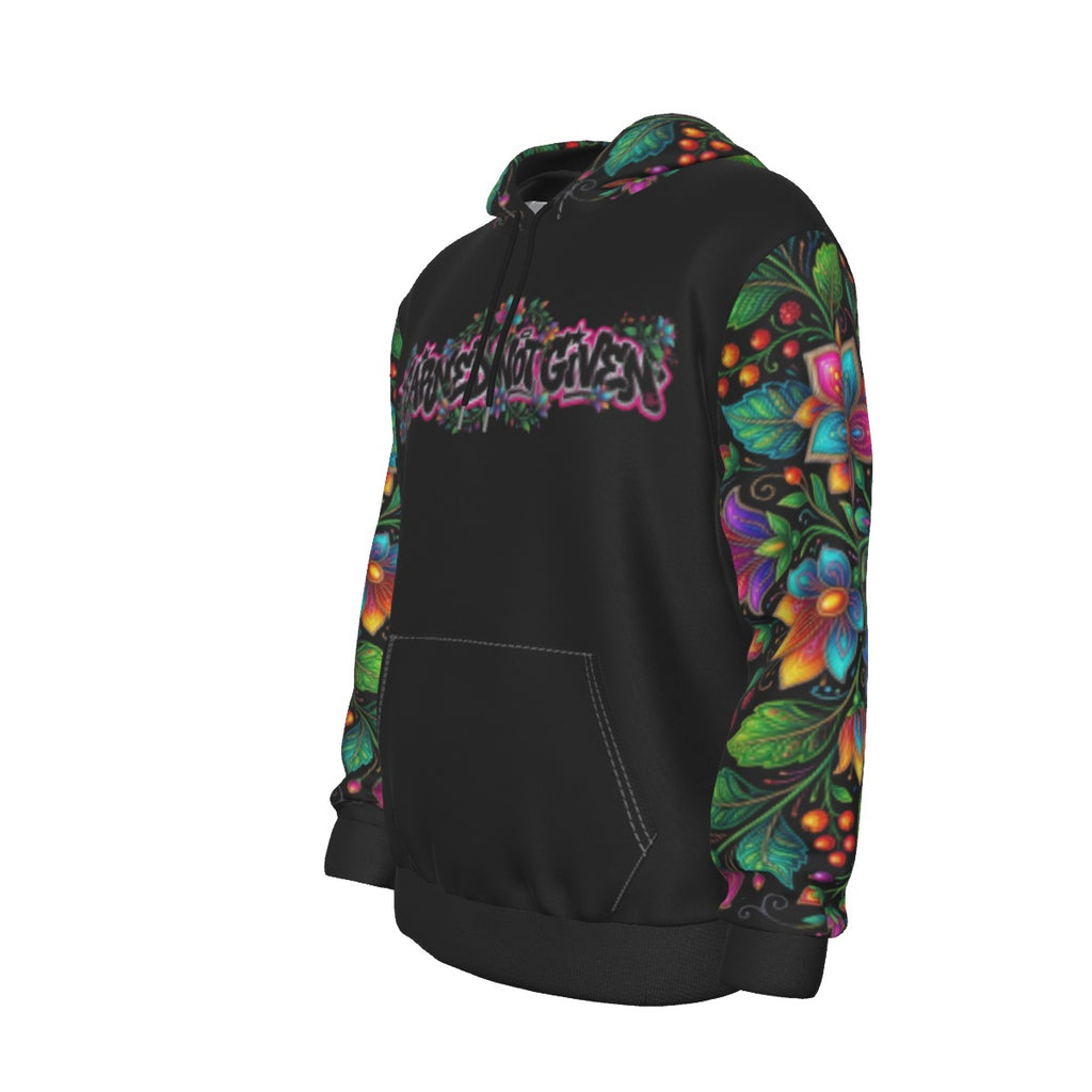 ENG floral Print Hoodie