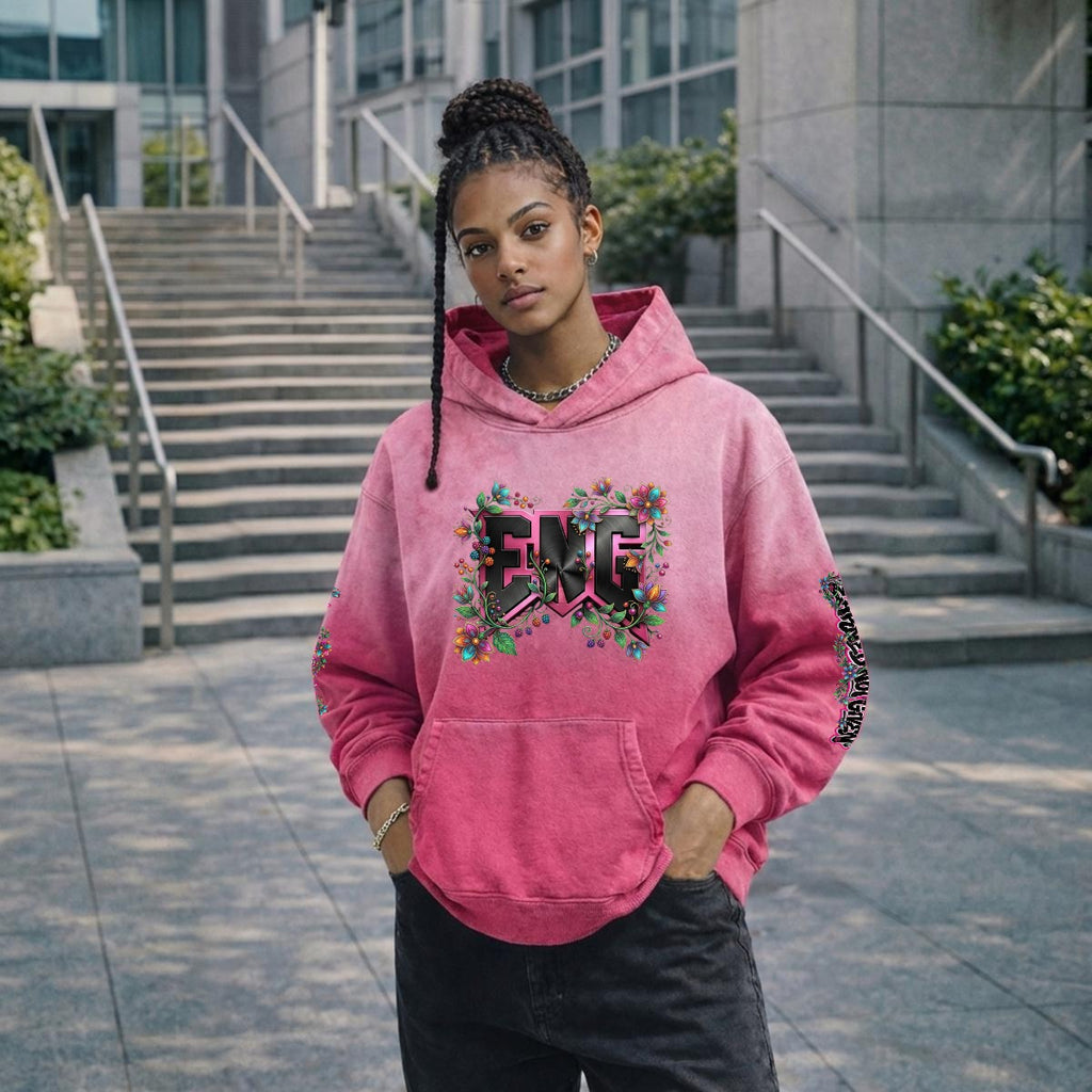 ENG Floral Washed Hoodie